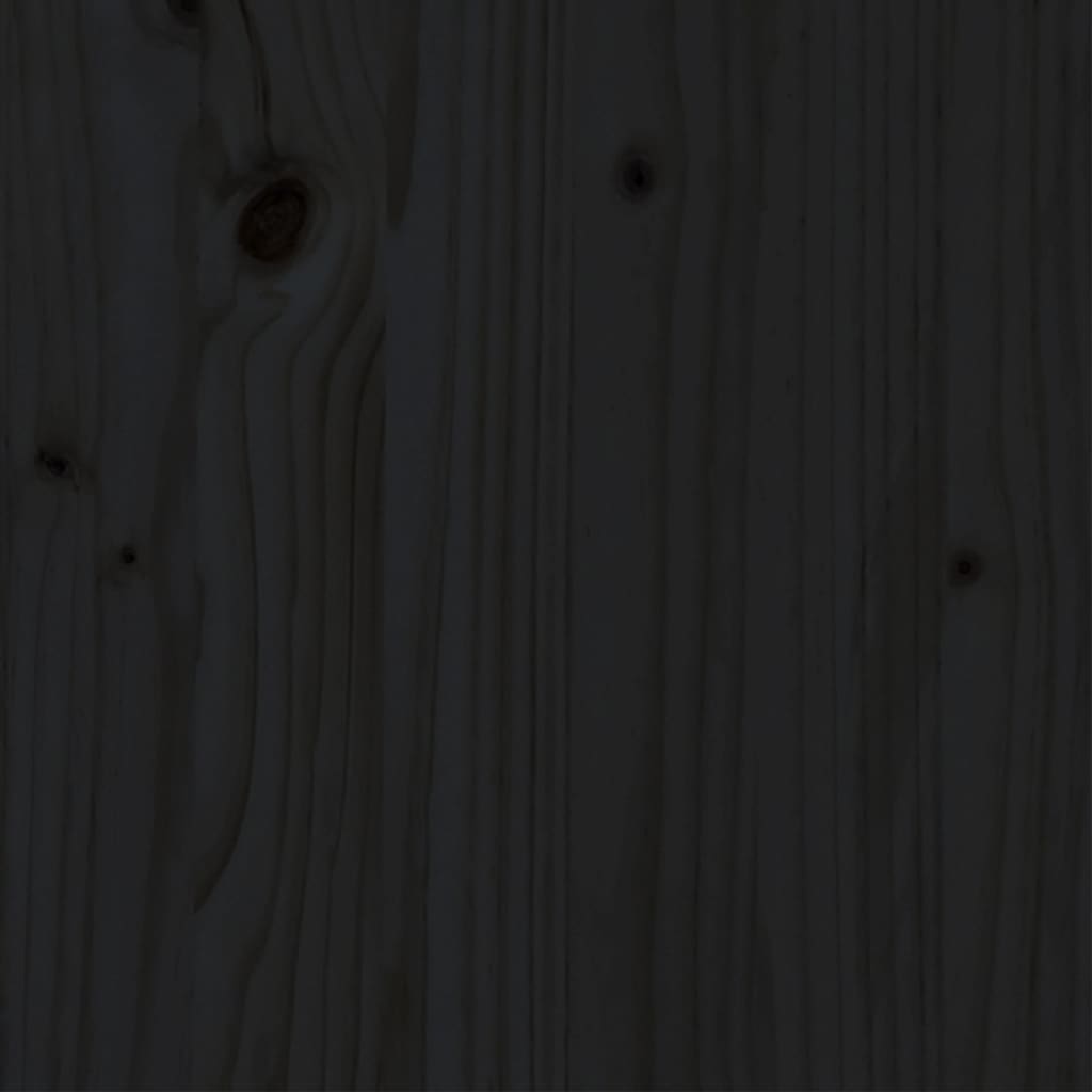 vidaXL Πλαίσιο Κρεβατιού Μαύρο 160 x 200 εκ. από Μασίφ Ξύλο Πεύκου