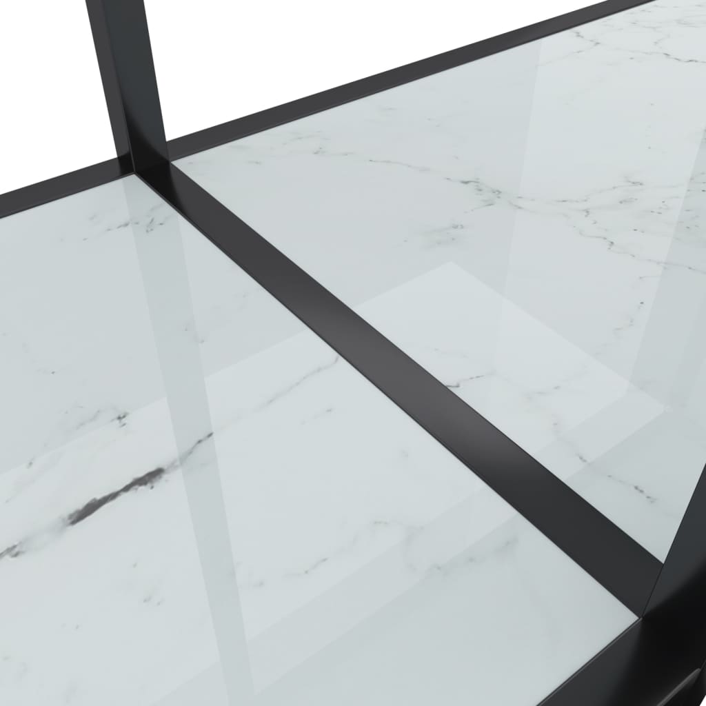 vidaXL Τραπέζι Κονσόλα Λευκό 220 x 35 x 75,5 εκ. από Ψημένο Γυαλί