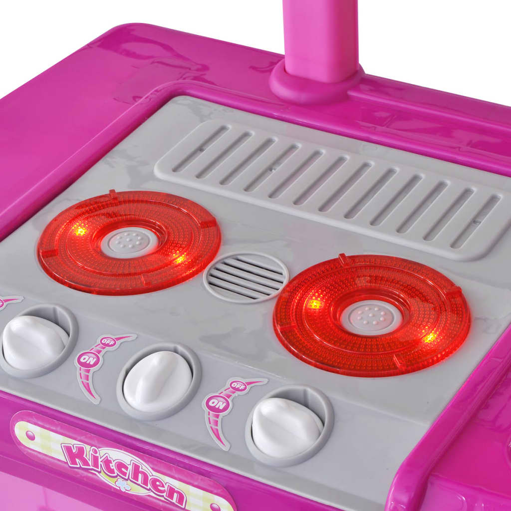 Κουζίνα Παιδική Παιχνίδι με Εφέ Φωτισμού/Ήχου Ροζ