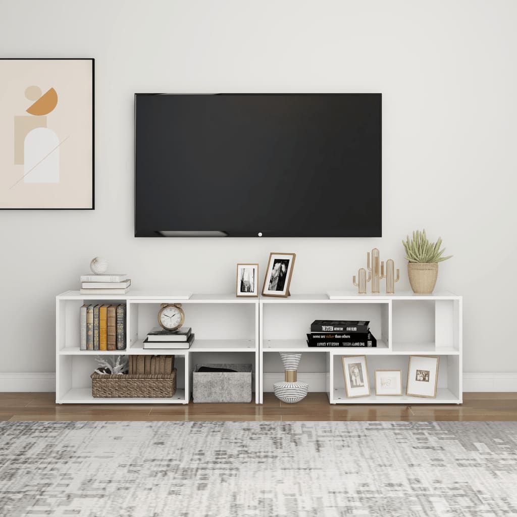 vidaXL Έπιπλο Τηλεόρασης Λευκό 149 x 30 x 52 εκ. από Μοριοσανίδα