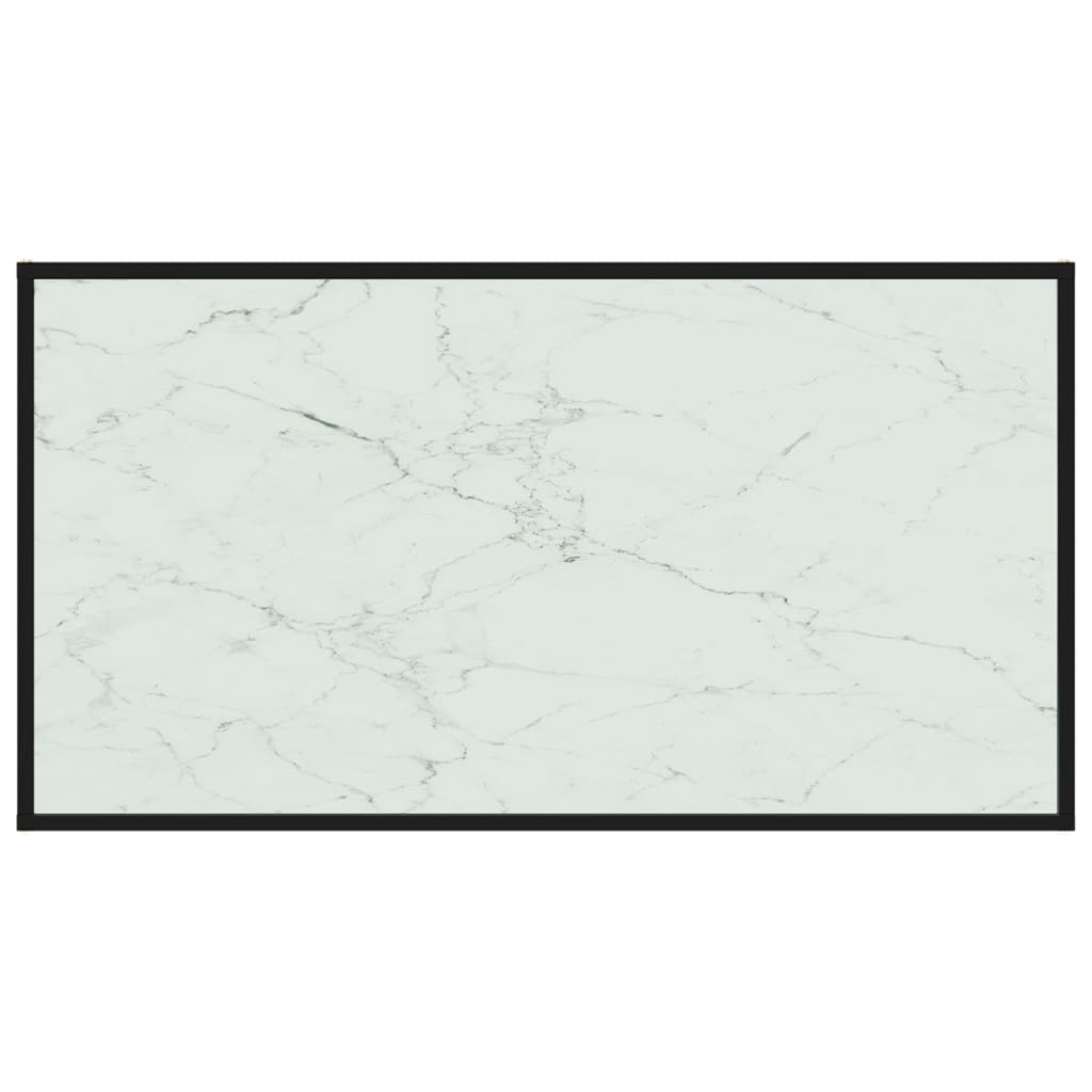 vidaXL Τραπεζάκι Σαλονιού Λευκό 120 x 60 x 35 εκ. από Ψημένο Γυαλί