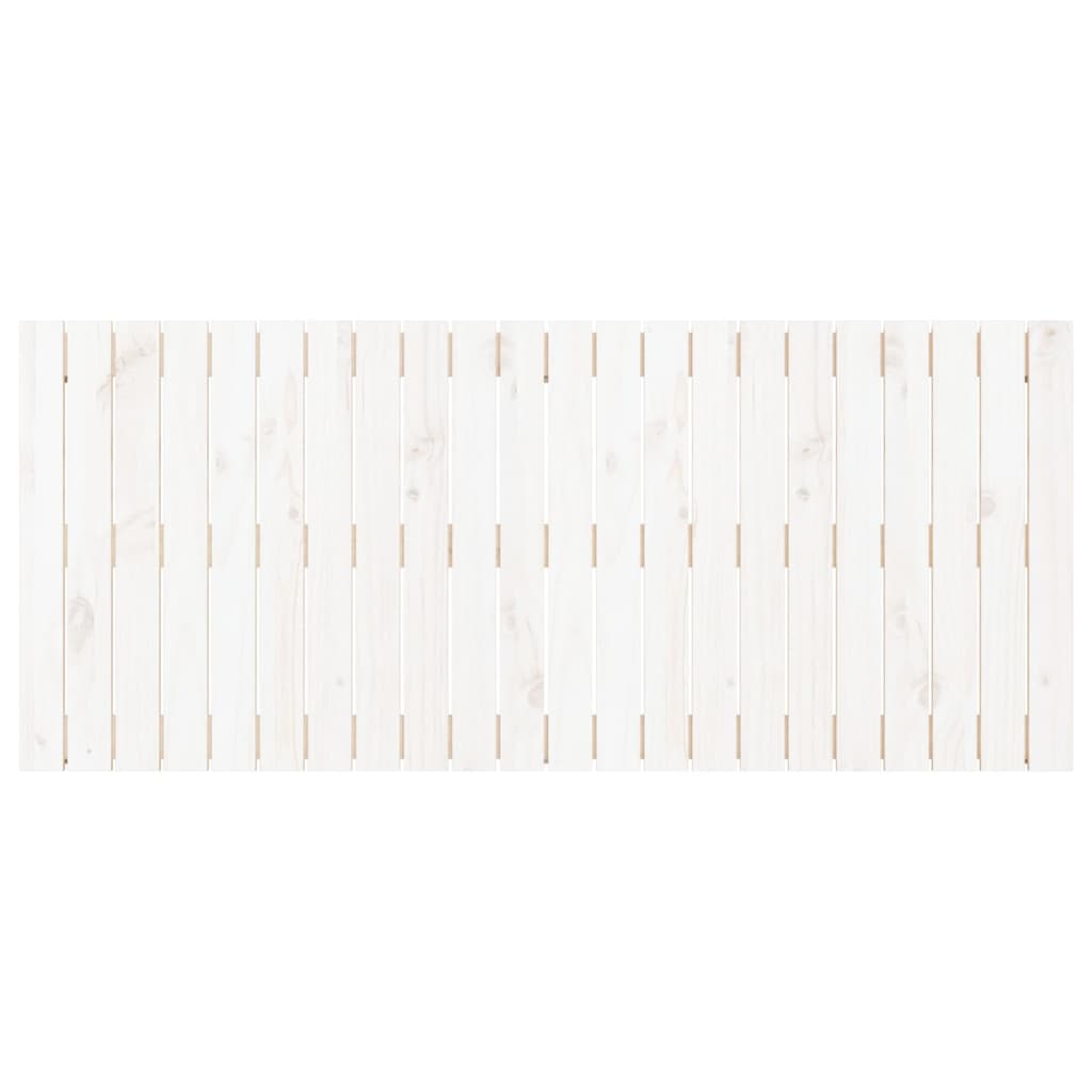 vidaXL Κεφαλάρι Τοίχου Λευκό 140x3x60 εκ. από Μασίφ Ξύλο Πεύκου