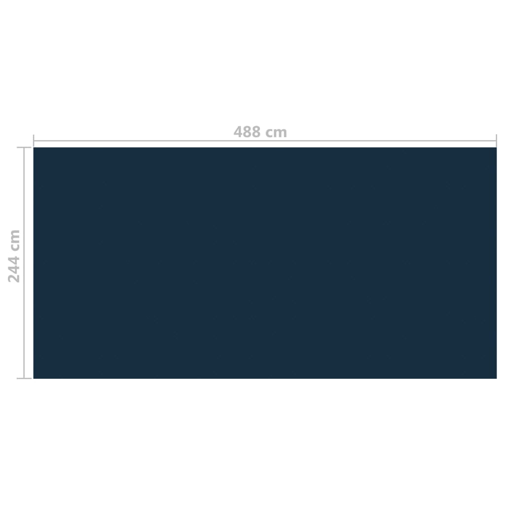 vidaXL Κάλυμμα Πισίνας Ηλιακό Μαύρο/Μπλε 488x244 εκ. από Πολυαιθυλένιο