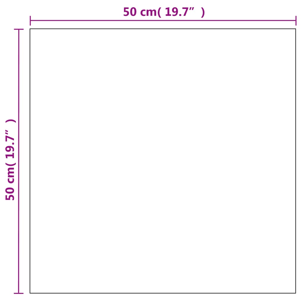 vidaXL Καθρέφτης Τοίχου Τετράγωνος 50 x 50 εκ. Γυάλινος