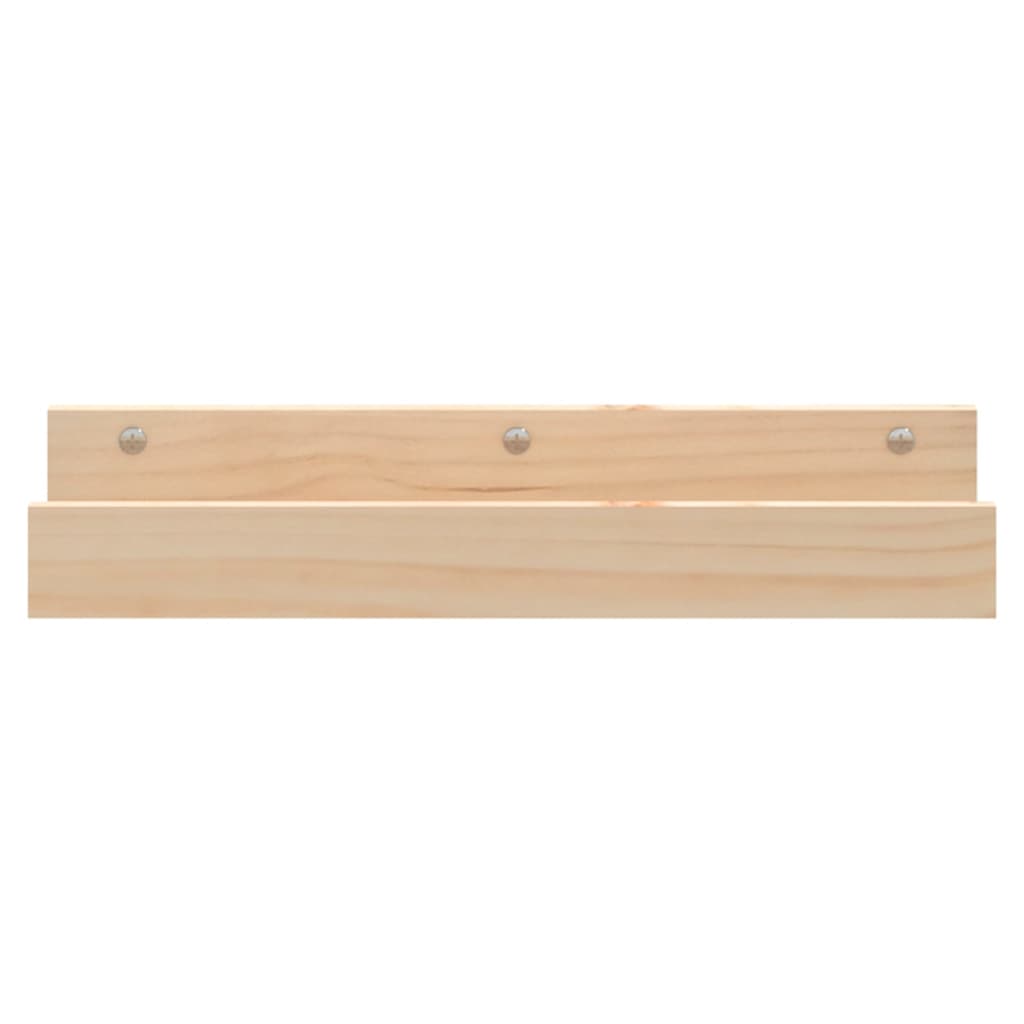 vidaXL Ράφια Τοίχου 2 τεμ. 50 x 12 x 9 εκ. από Μασίφ Ξύλο Πεύκου