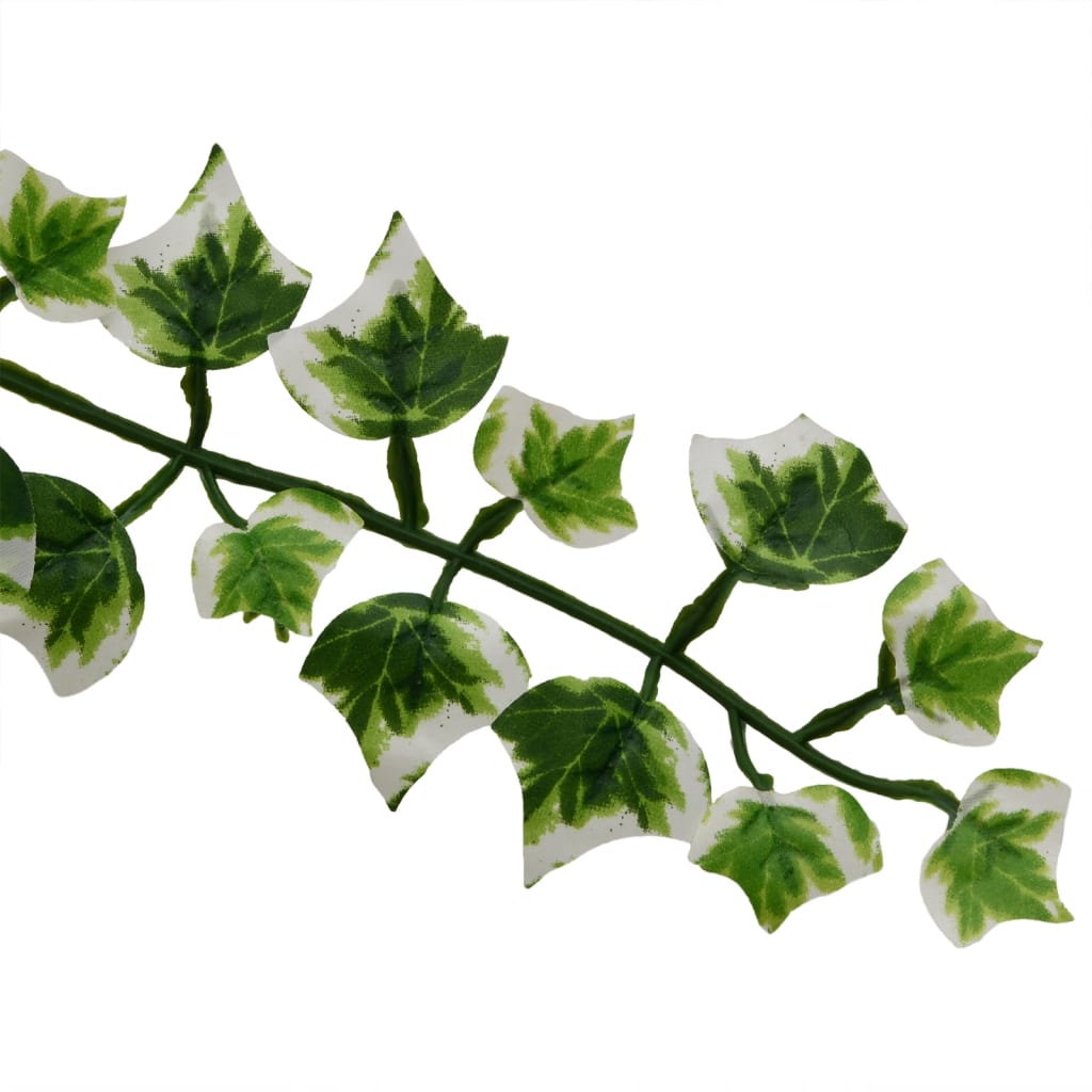 vidaXL Φυτά Κρεμαστά Τεχνητά 12 τεμ. 339 Φύλλα Πράσινα/Λευκά 90 εκ.