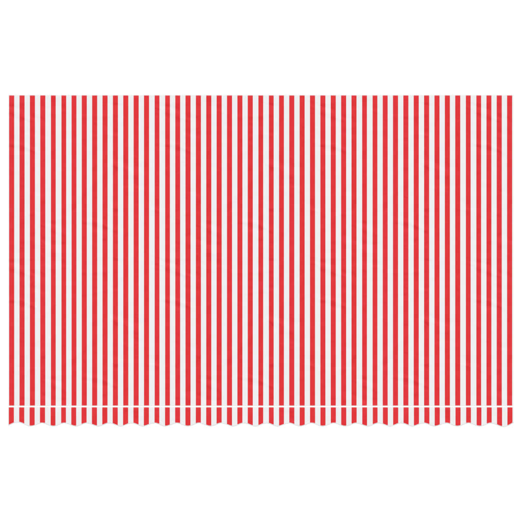 vidaXL Τεντόπανο Ανταλλακτικό Ριγέ Κόκκινο / Λευκό 5 x 3 μ.