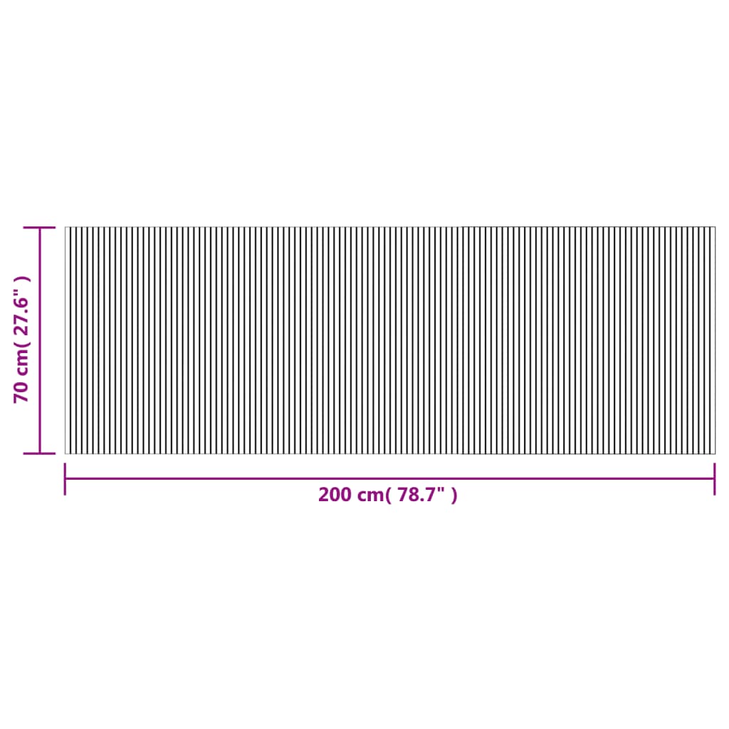 vidaXL Χαλί Ορθογώνιο Καφέ 70 x 200 εκ. Μπαμπού