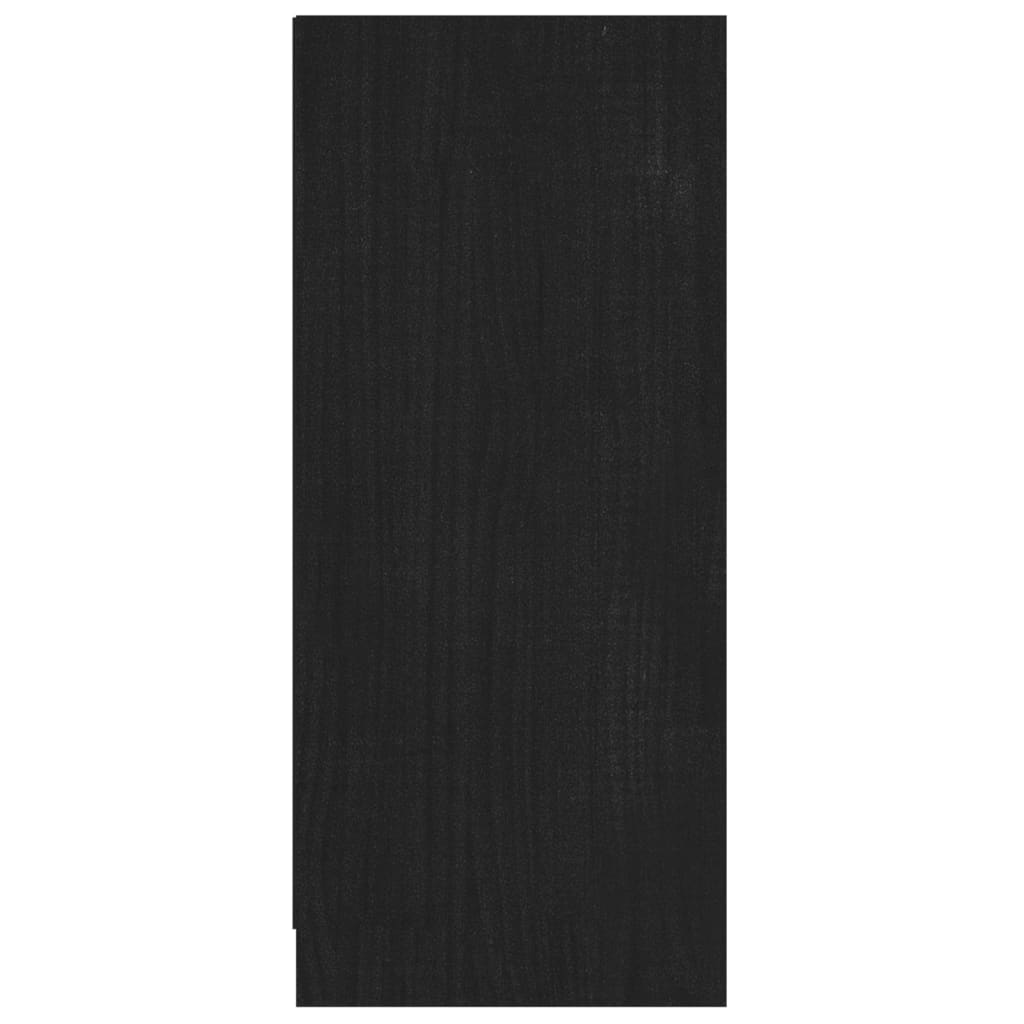 vidaXL Μπουφές Μαύρος 70 x 33 x 76 εκ. από Μασίφ Ξύλο Πεύκου