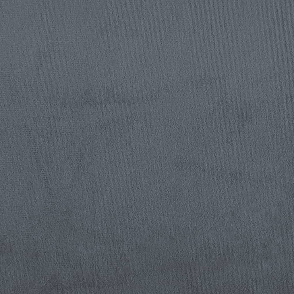 vidaXL Παγκάκι με Πλάτη Σκούρο Γκρι 119,5x64,5x75 εκ. Βελούδινο