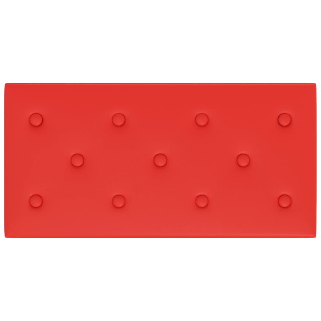 vidaXL Πάνελ Τοίχου 12 τεμ. Κόκκινο 60 x 30εκ. 2,16 μ² Συνθετικό Δέρμα