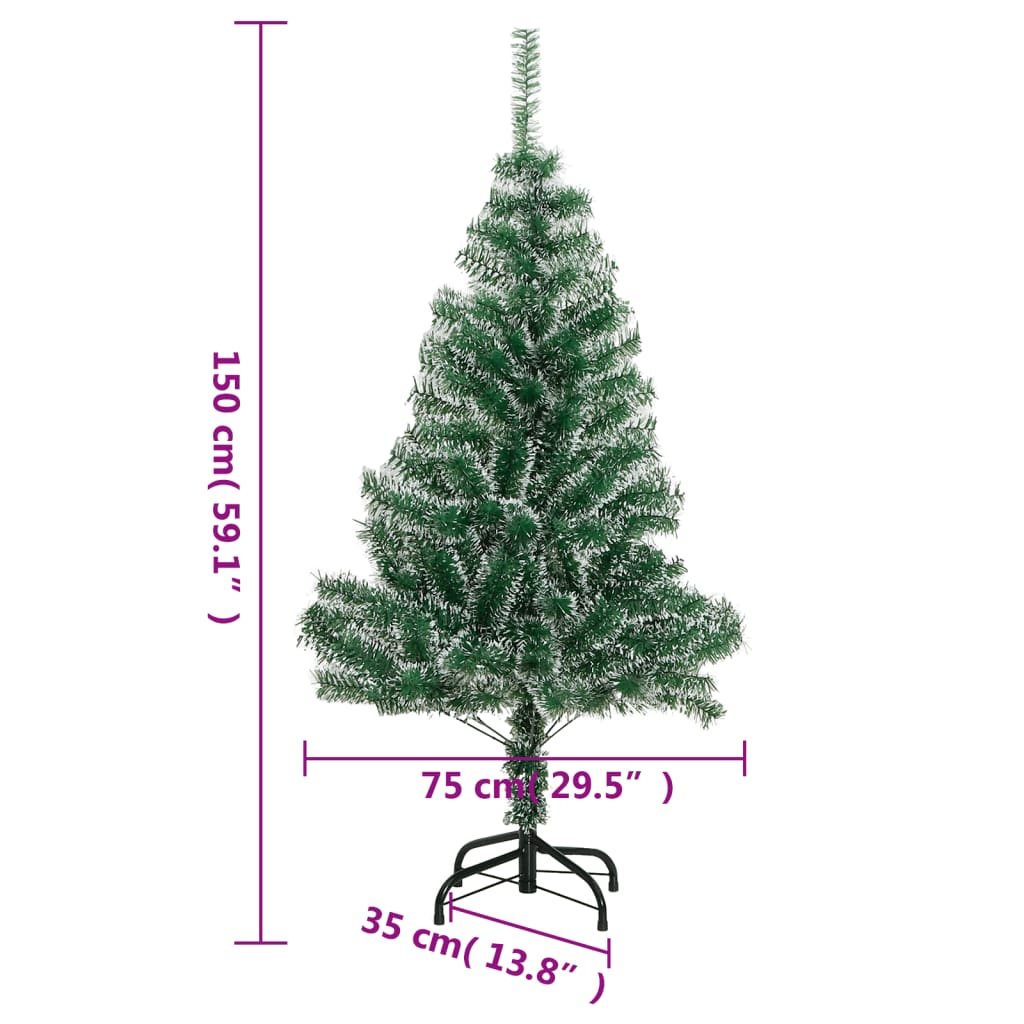 vidaXL Χριστουγεν. Δέντρο Τεχνητό με 150 LED/Χιόνι/ Μπάλες 150 εκ.