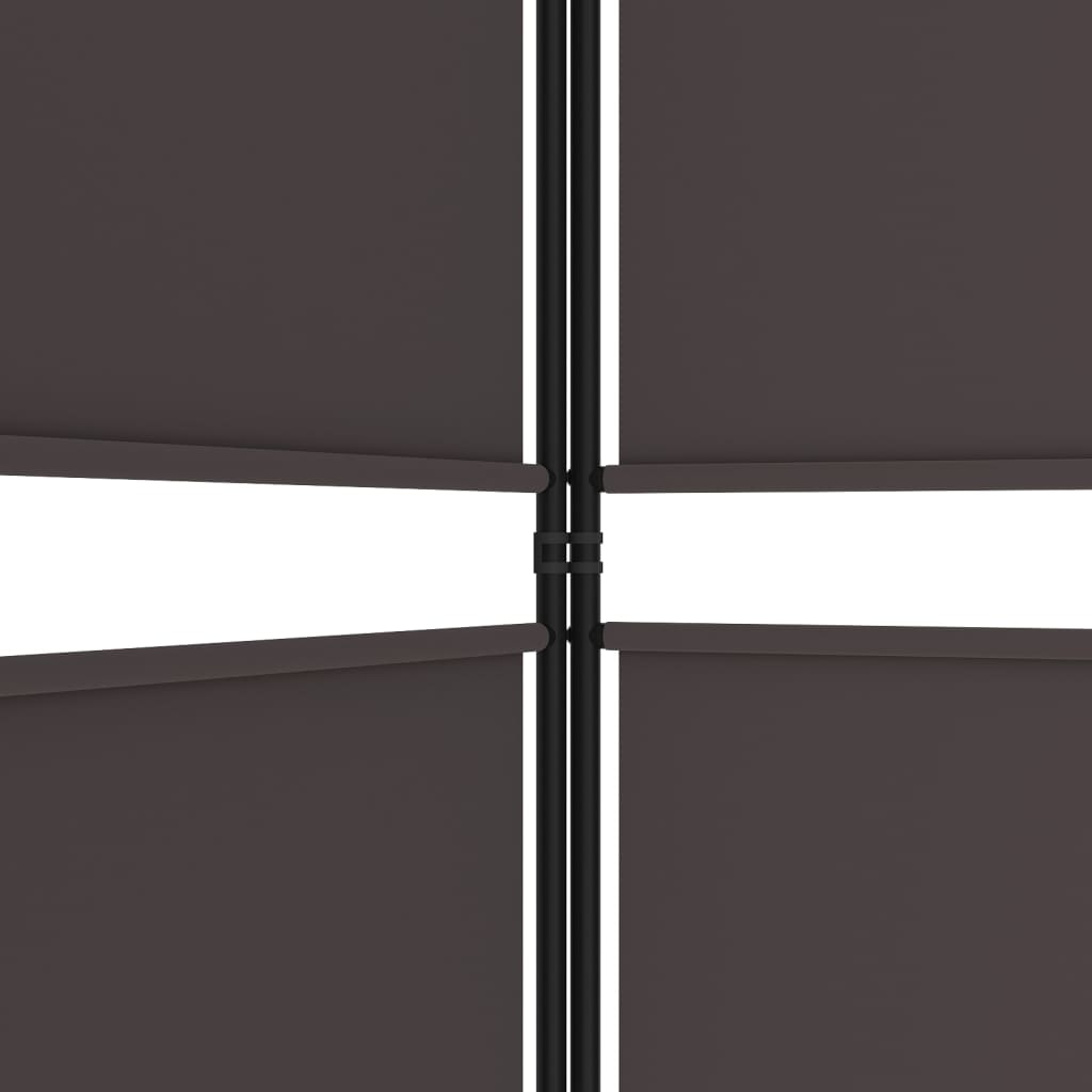 vidaXL Διαχωριστικό Δωματίου με 5 Πάνελ Καφέ 250x200 εκ. από Ύφασμα