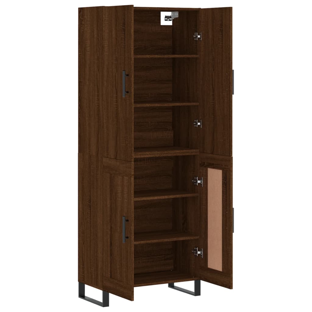 vidaXL Ντουλάπι Καφέ Δρυς 69,5 x 34 x 180 εκ. από Επεξεργασμένο Ξύλο