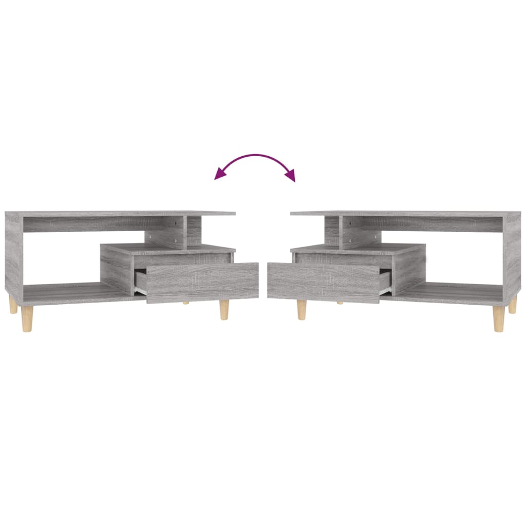 vidaXL Τραπεζάκι Σαλονιού Γκρι Sonoma 90x49x45 εκ.Επεξεργασμένο Ξύλο