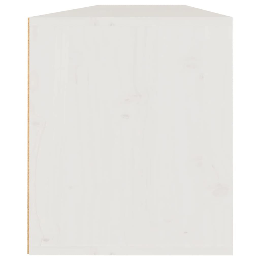 vidaXL Ντουλάπια Τοίχου 2 τεμ. Λευκά 80x30x35 εκ από Μασίφ Ξύλο Πεύκου