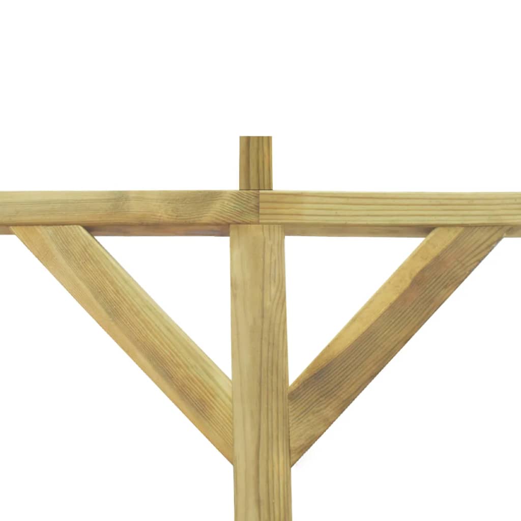 vidaXL Πέργκολα Στηριζόμενη 2x5x2,2 μ. Εμποτισμένο Μασίφ Ξύλο Πεύκου