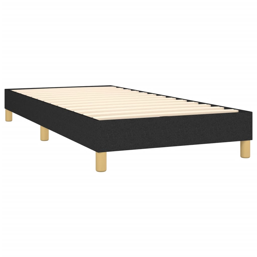 vidaXL Πλαίσιο Κρεβατιού Boxspring Μαύρο 90 x 200 εκ. Υφασμάτινο