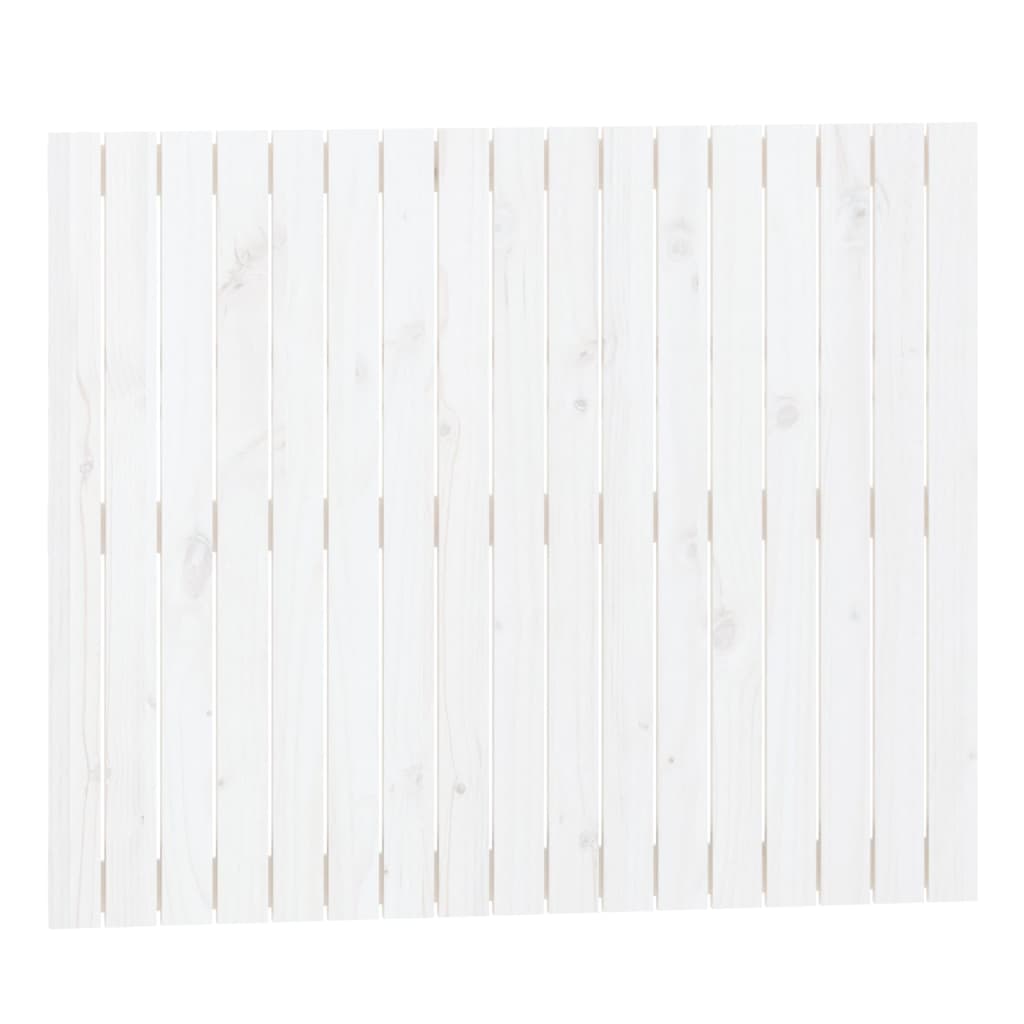vidaXL Κεφαλάρι Τοίχου Λευκό 108x3x90 εκ. από Μασίφ Ξύλο Πεύκου