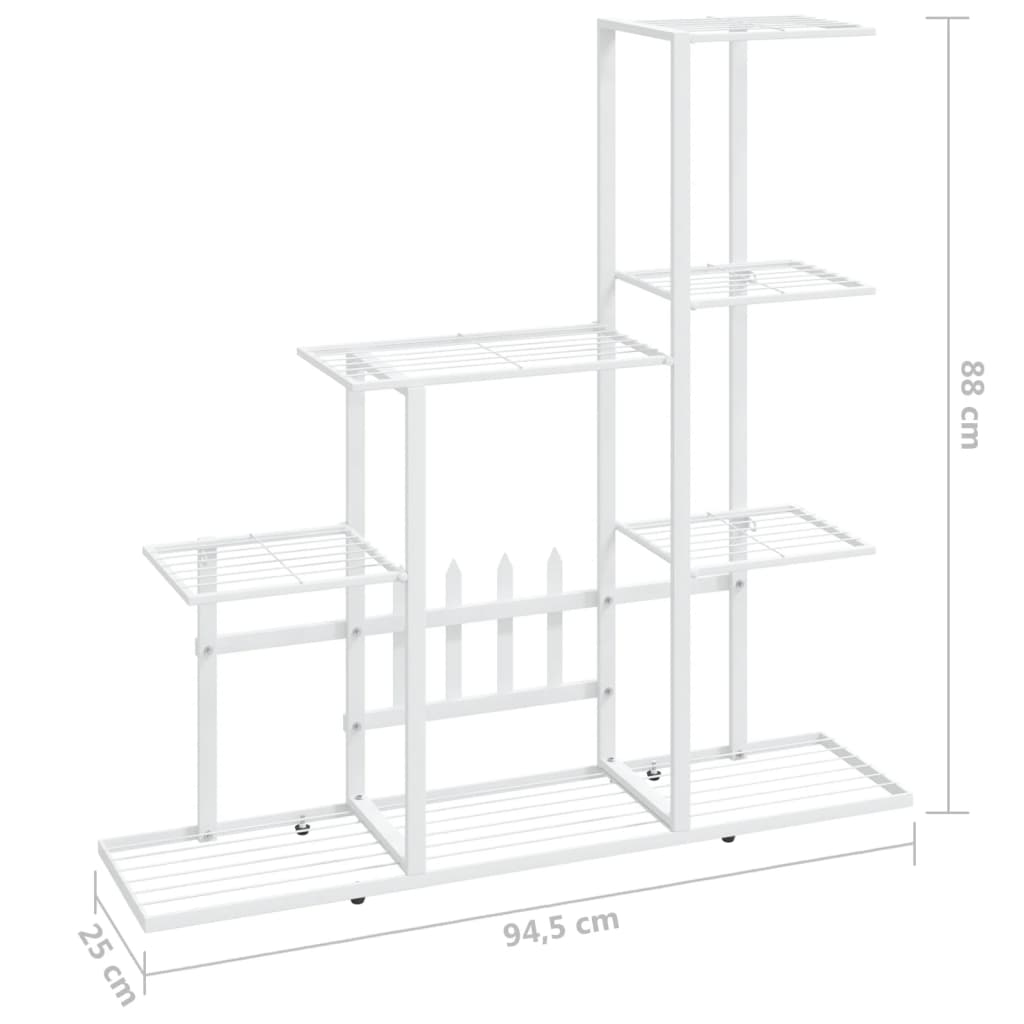 vidaXL Ανθοστήλη Λευκή 94,5 x 25 x 88 εκ. Μεταλλική