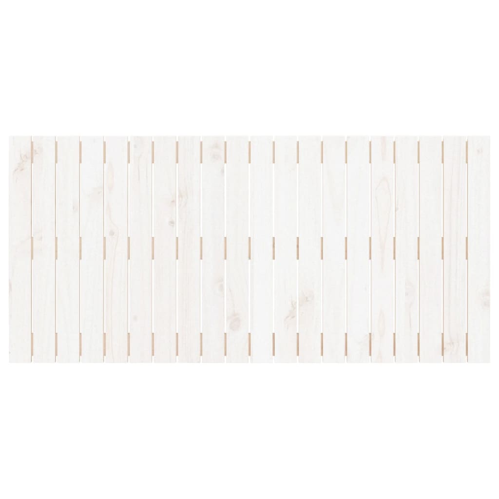 vidaXL Κεφαλάρι Τοίχου Λευκό 127,5x3x60 εκ. από Μασίφ Ξύλο Πεύκου