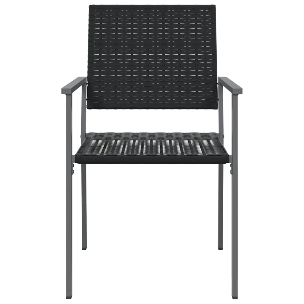 vidaXL Καρέκλες Κήπου 4 τεμ. Μαύρες 54x62,5x89 εκ. από Συνθετικό Ρατάν