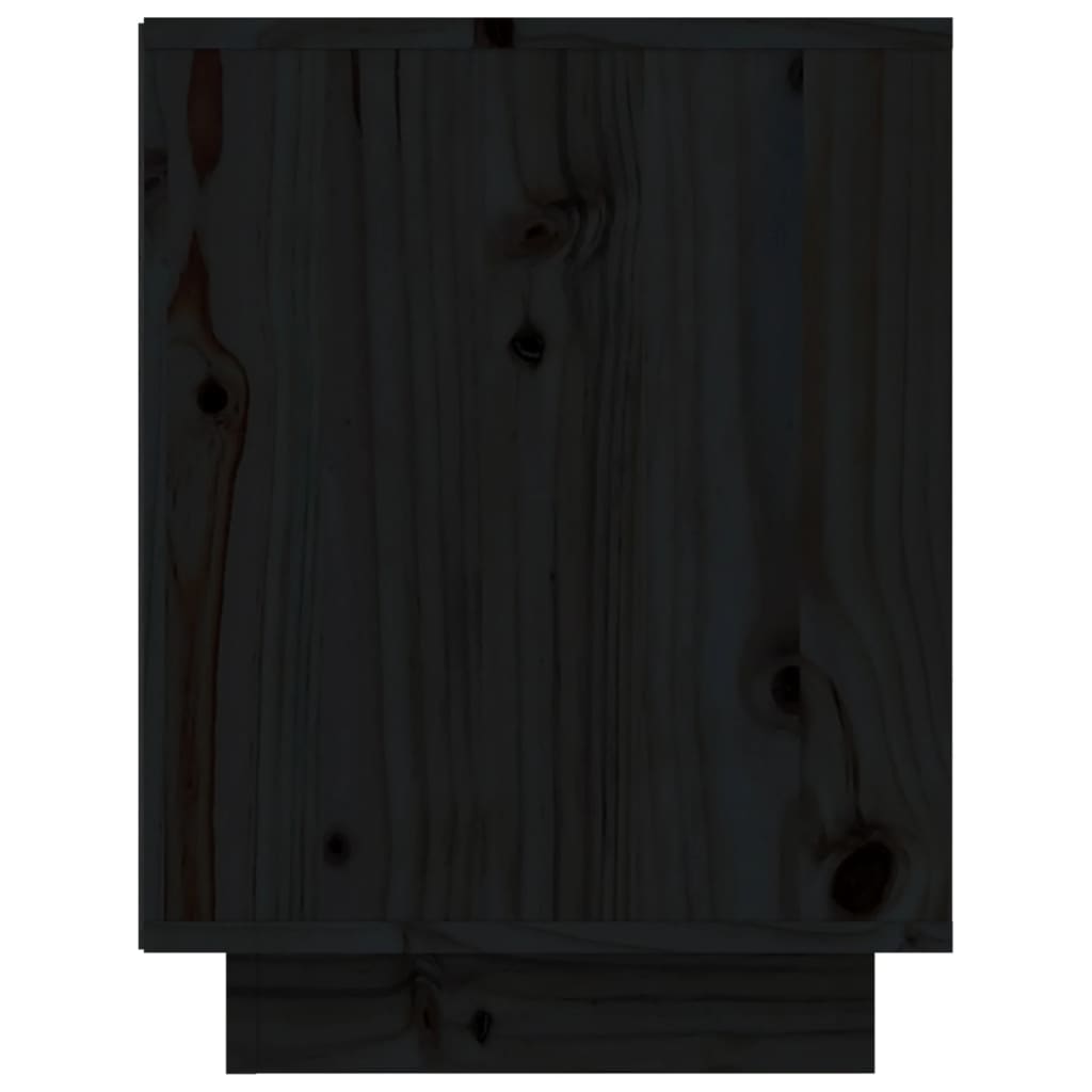 vidaXL Παπουτσοθήκη Μαύρη 60 x 34 x 45 εκ. από Μασίφ Ξύλο Πεύκου