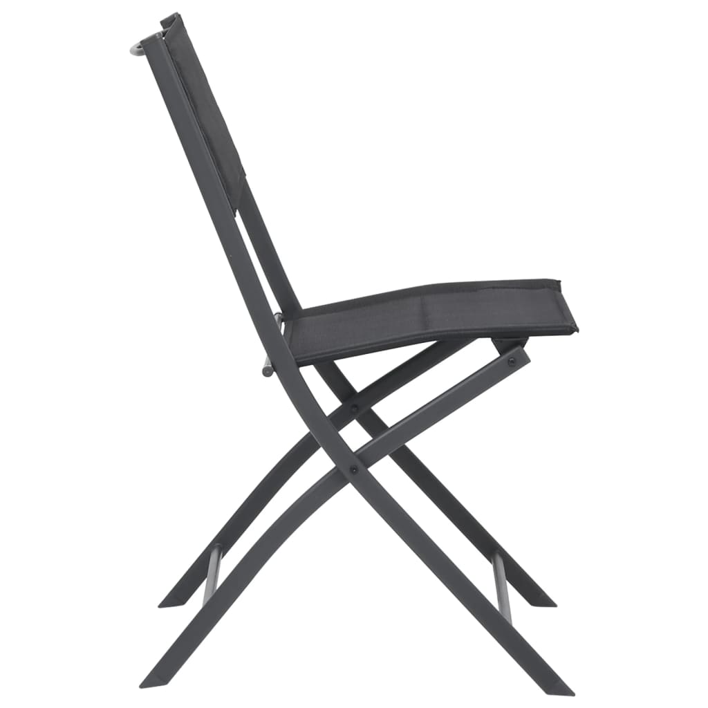 vidaXL Καρέκλες Εξωτερικού Χώρου Πτυσσόμενες 4 τεμ. Ατσάλι/Textilene
