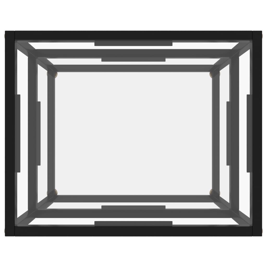 vidaXL Τραπέζι Κονσόλα Διαφανές 50 x 40 x 40 εκ. από Ψημένο Γυαλί