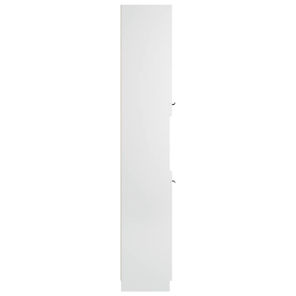 vidaXL Ντουλάπι Μπάνιου Λευκό 32 x 34 x 188,5 εκ. Επεξεργασμένο Ξύλο