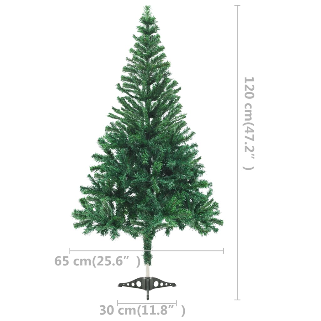 vidaXL Χριστ. Δέντρο Τεχνητό Προφωτισμένο Μπάλες 230 Κλαδιά 120 εκ.