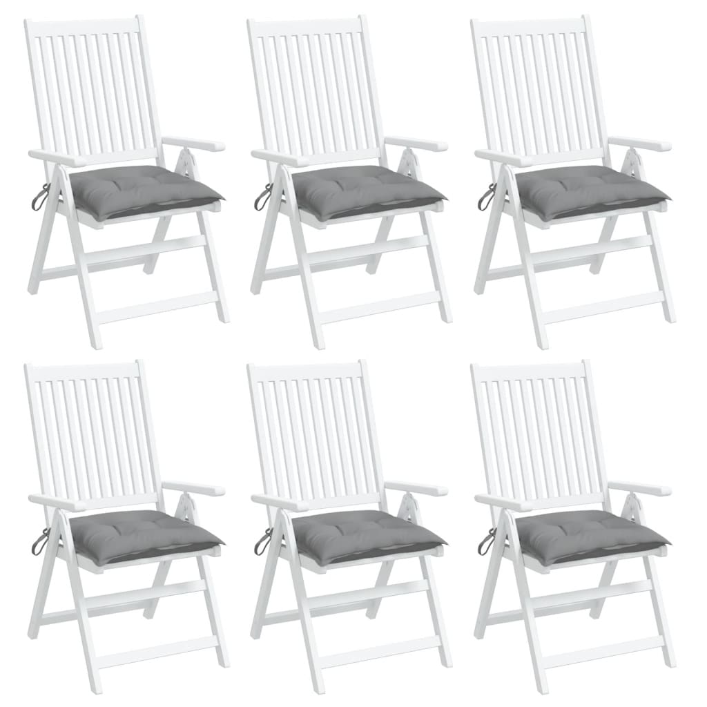 vidaXL Μαξιλάρια Καρέκλας 6 τεμ. Γκρι 50 x 50 x 7 εκ. Υφασμάτινα