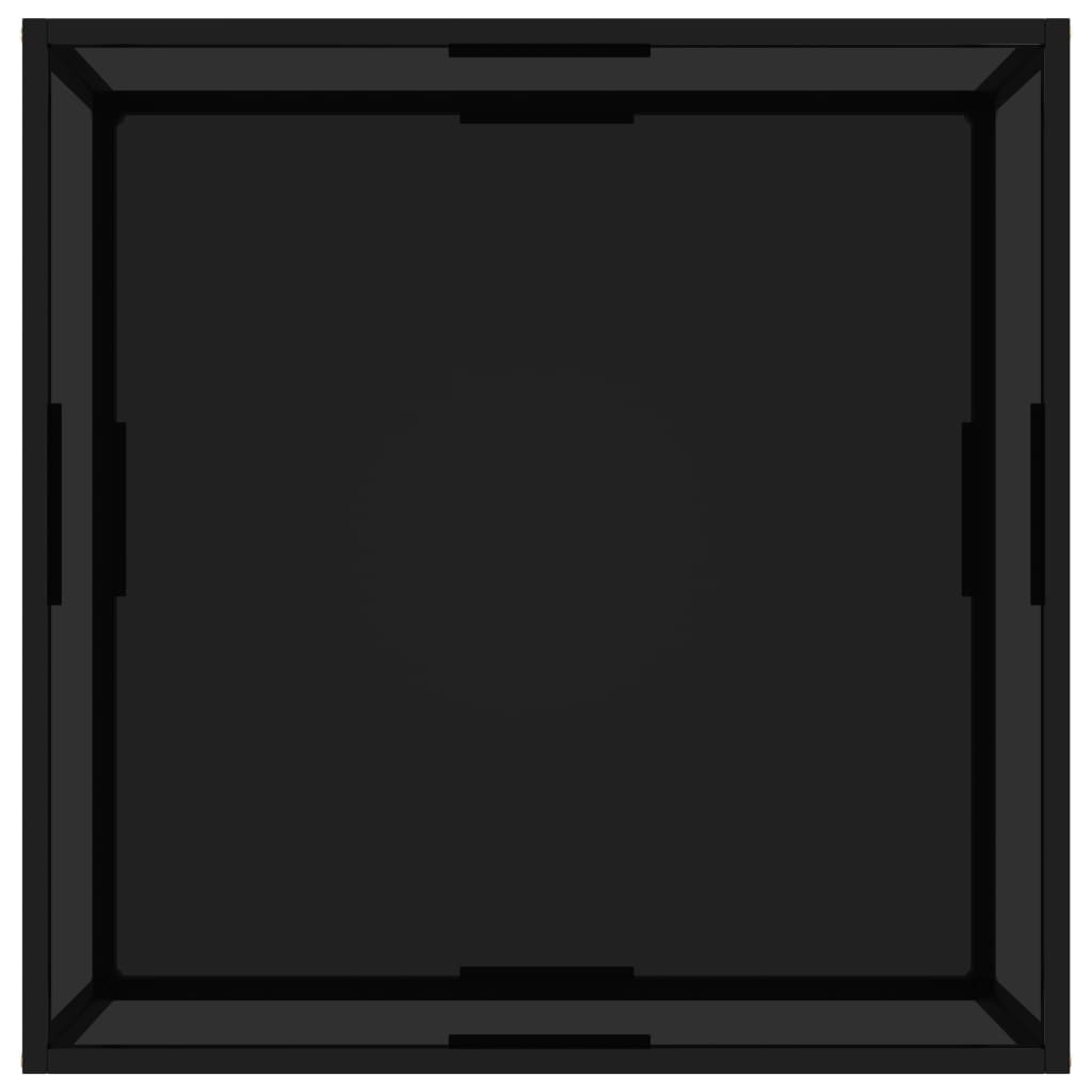 vidaXL Τραπεζάκι Σαλονιού Μαύρο 80 x 80 x 35 εκ. από Ψημένο Γυαλί