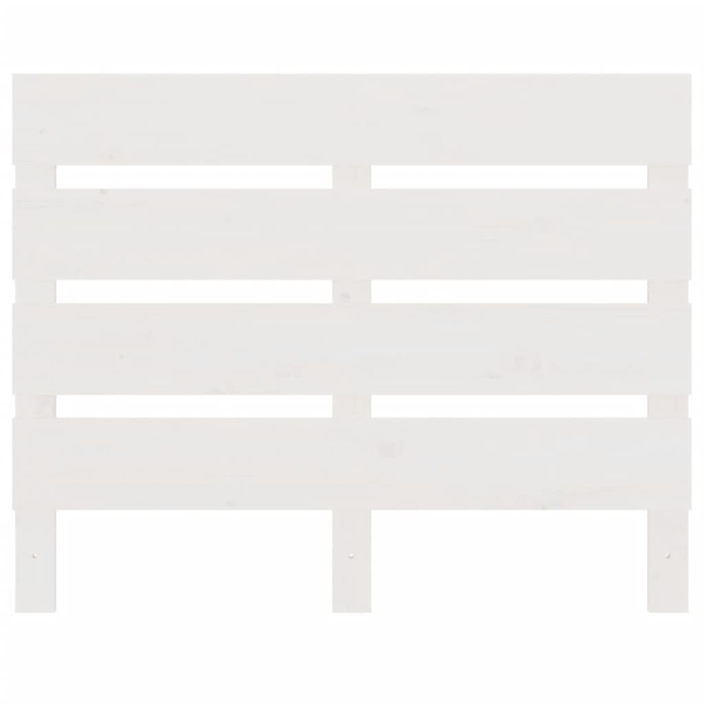 vidaXL Κεφαλάρι Κρεβατιού Λευκό 100 x 3 x 80 εκ. από Μασίφ Ξύλο Πεύκου