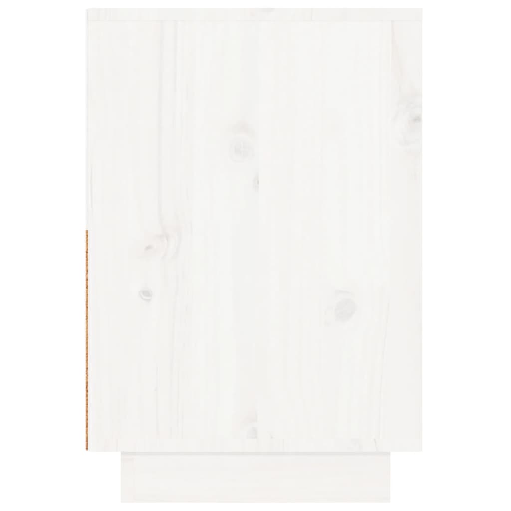 vidaXL Κομοδίνα 2 τεμ. Λευκά 60 x 34 x 51 εκ. από Μασίφ Ξύλο Πεύκου
