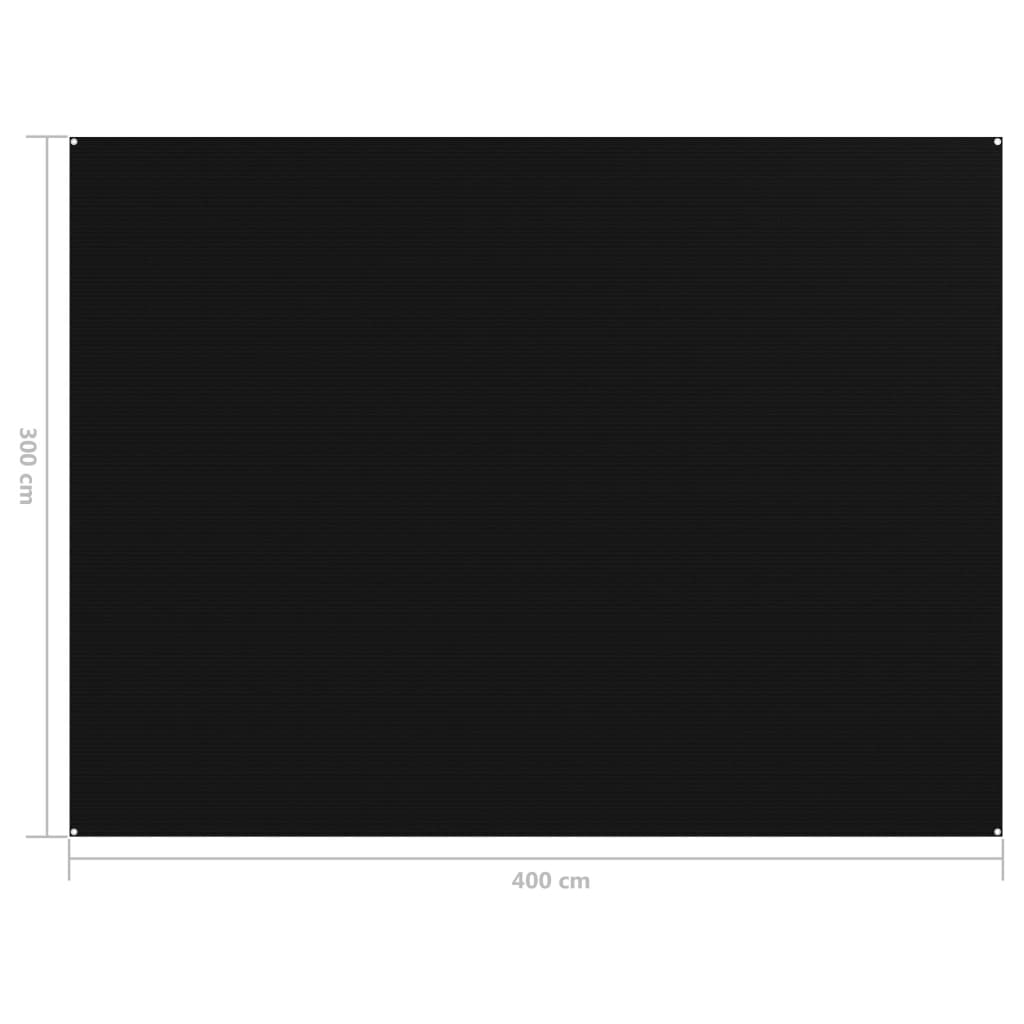 vidaXL Χαλί Σκηνής Μαύρο 300 x 400 εκ.