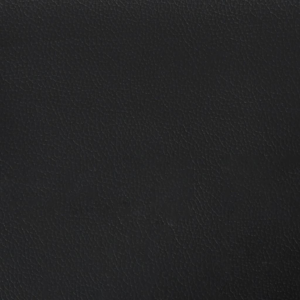 vidaXL Κεφαλάρι με Πτερύγια Μαύρο 203 x 23 x 78/88 εκ. Συνθετικό Δέρμα