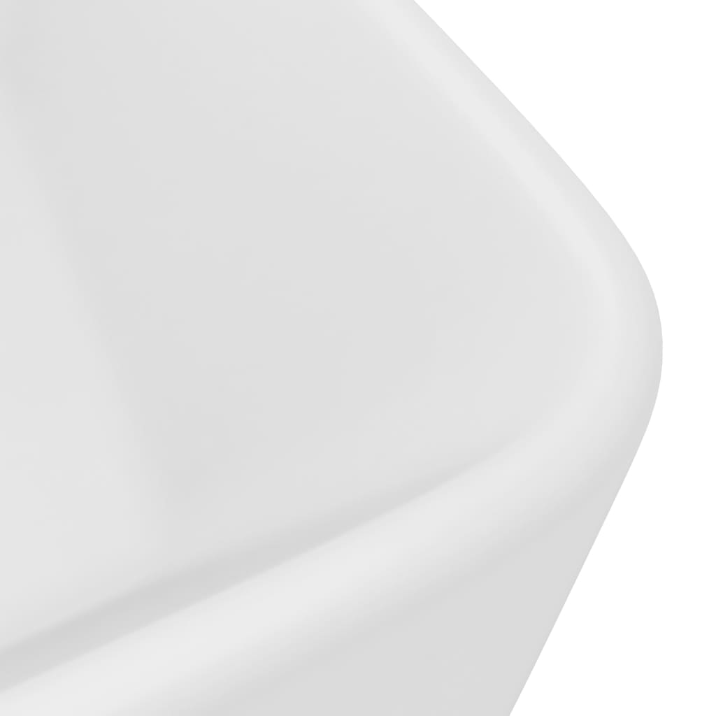 vidaXL Νιπτήρας Πολυτελής Λευκό Ματ 41 x 30 x 12 εκ. Κεραμικός