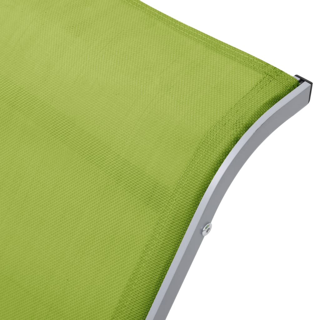 vidaXL Ξαπλώστρα Πράσινη από Textilene και Αλουμίνιο