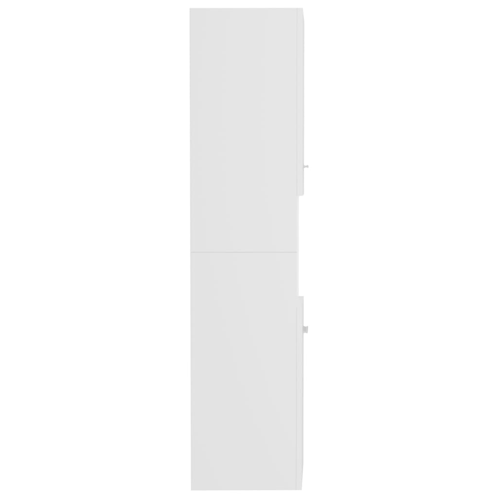 vidaXL Στήλη Μπάνιου Λευκή 30 x 30 x 130 εκ. Μοριοσανίδα