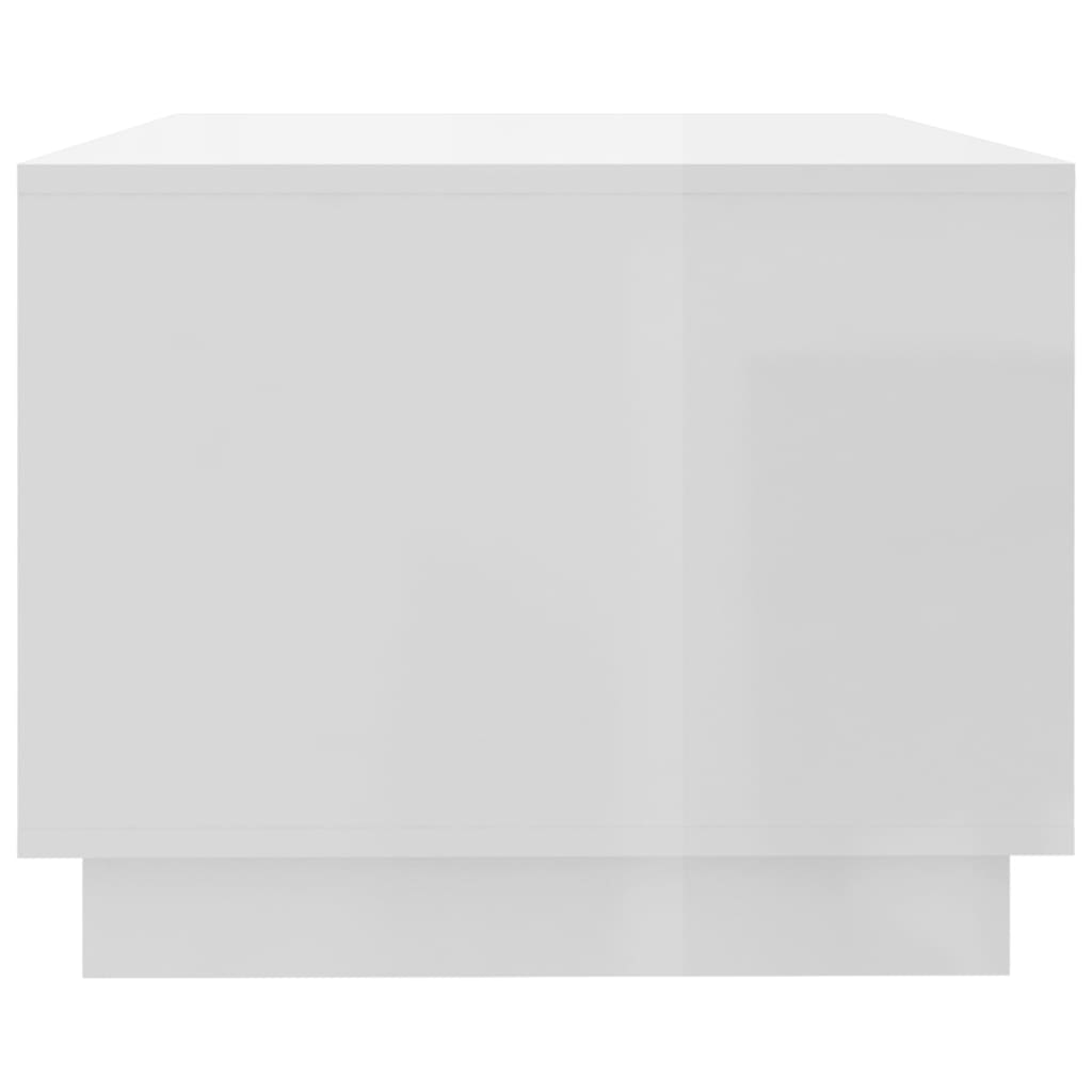 vidaXL Τραπεζάκι Σαλονιού Γυαλιστερό Λευκό 102x55x43 εκ. Μοριοσανίδα