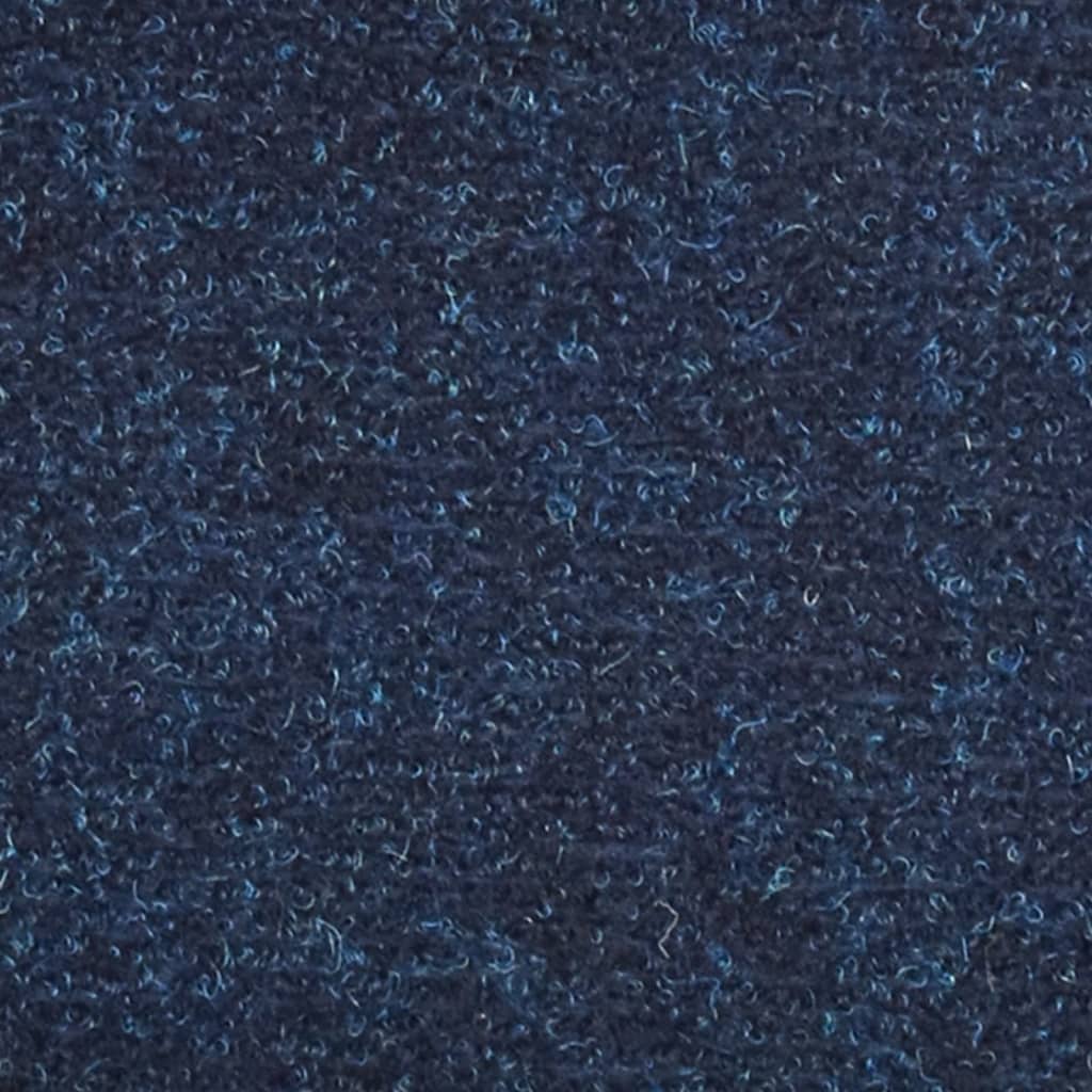 vidaXL Πατάκια Σκάλας Αυτοκόλ. 10 τεμ Ν. Μπλε 56x17x3 εκ. Βελονιασμένα