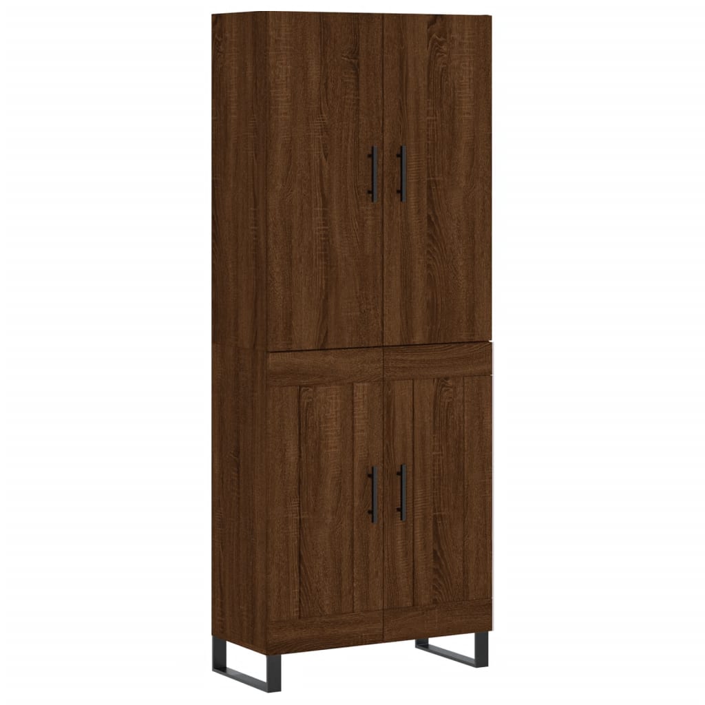 vidaXL Ντουλάπι Καφέ Δρυς 69,5 x 34 x 180 εκ. από Επεξεργασμένο Ξύλο