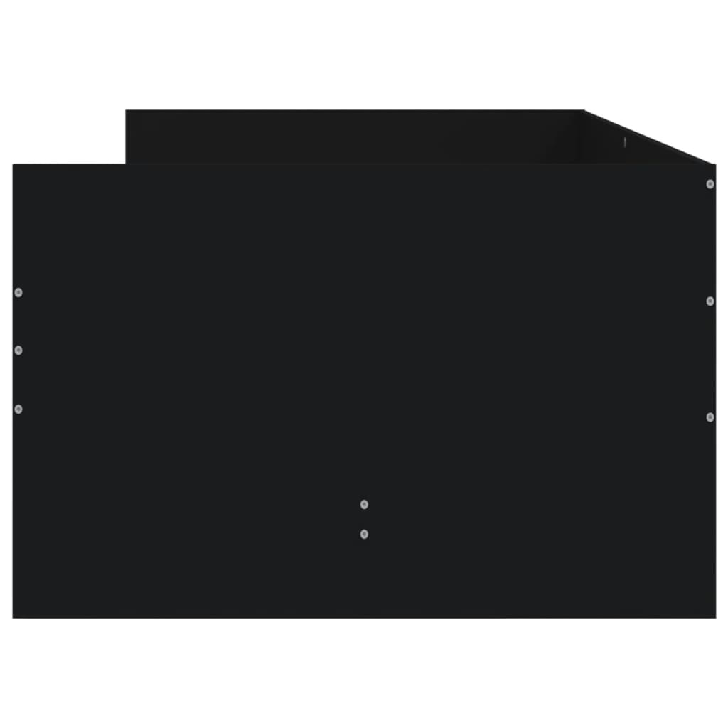vidaXL Πλαίσιο Κρεβατιού Με Συρτάρια Μαύρο 75x190 εκ Small Single