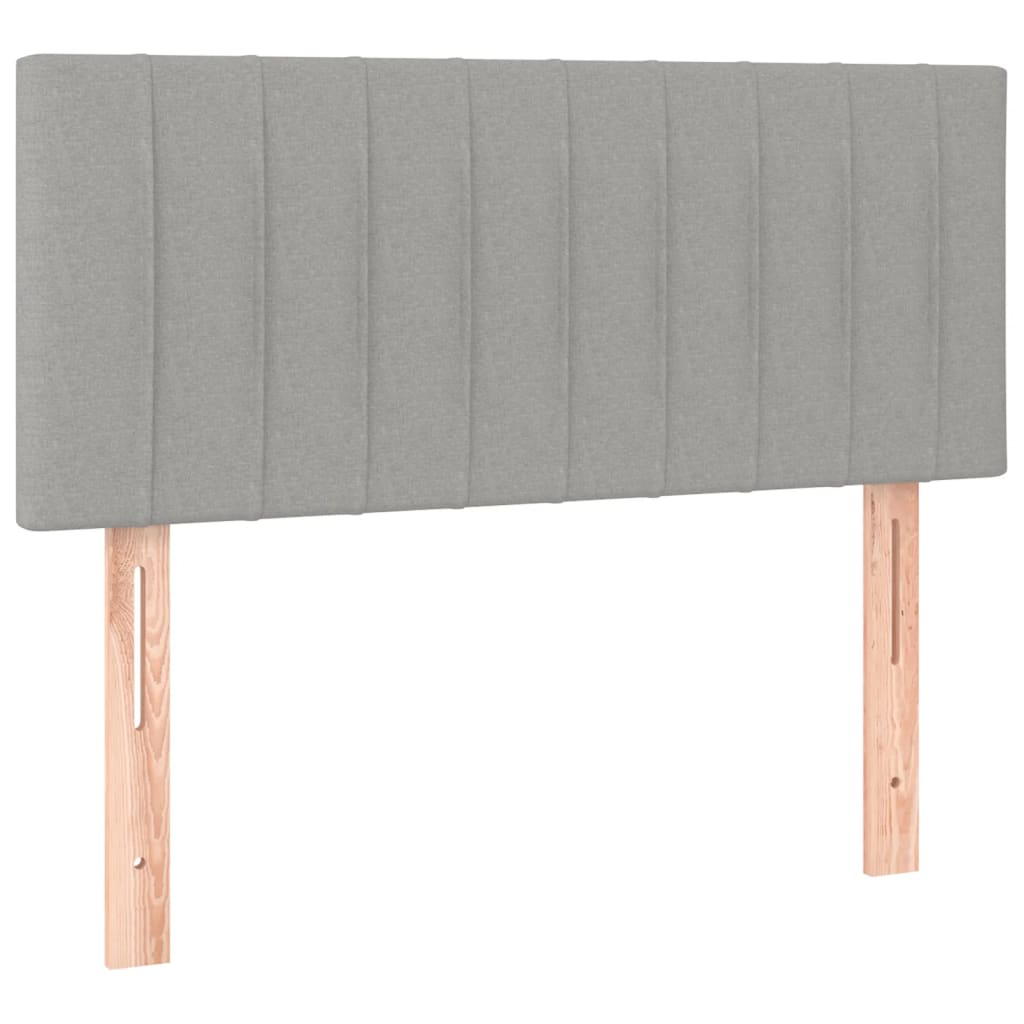 vidaXL Κεφαλάρι Κρεβατιού Ανοιχτό Γκρι 100x5x78/88 εκ. Υφασμάτινο