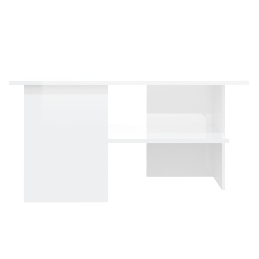 vidaXL Τραπεζάκι Σαλονιού Γυαλιστερό Λευκό 90x60x46,5 εκ. Μοριοσανίδα