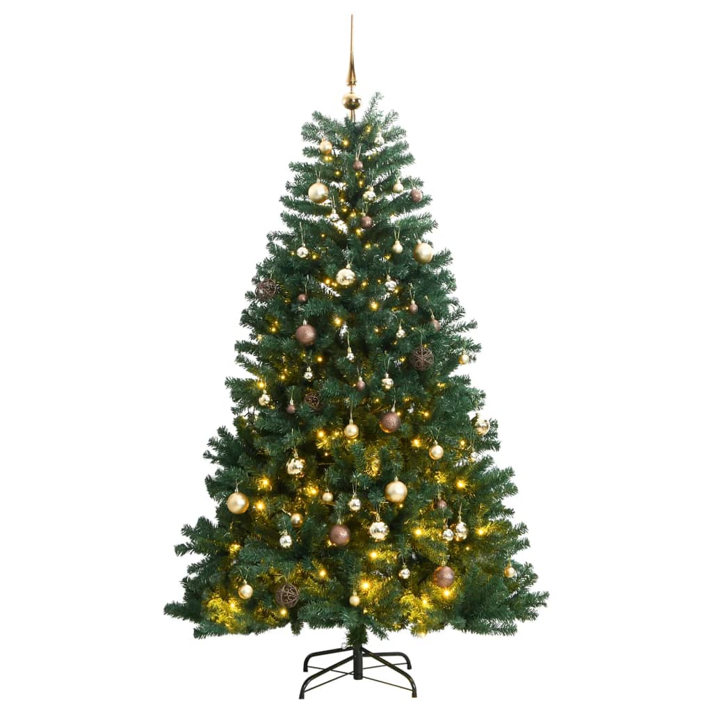 vidaXL Χριστουγεν. Δέντρο Τεχνητό Αρθρωτό με 150 LED & Μπάλες 120 εκ.