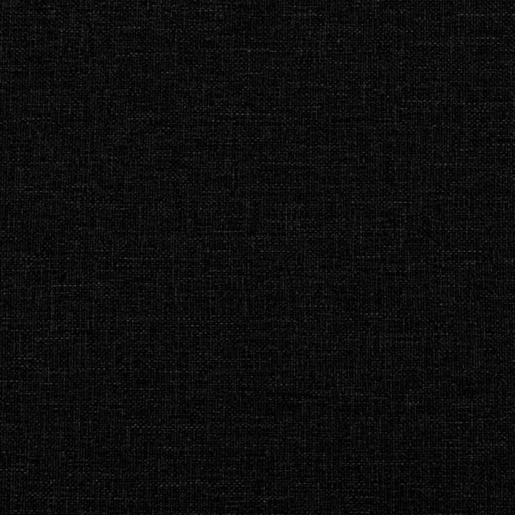 vidaXL Καναπές Τριθέσιος Μαύρος 180 εκ. Υφασμάτινος με Υποπόδιο
