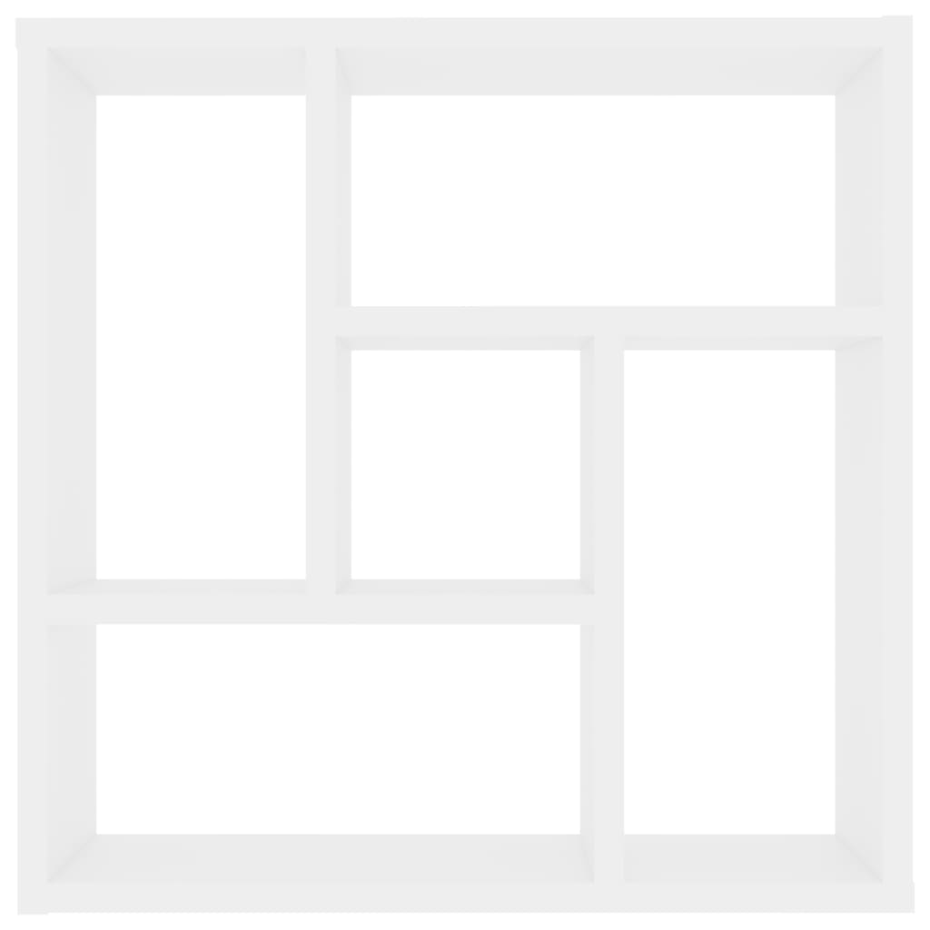 vidaXL Ραφιέρα Τοίχου Λευκή 45,1 x 16 x 45,1 εκ. από Μοριοσανίδα
