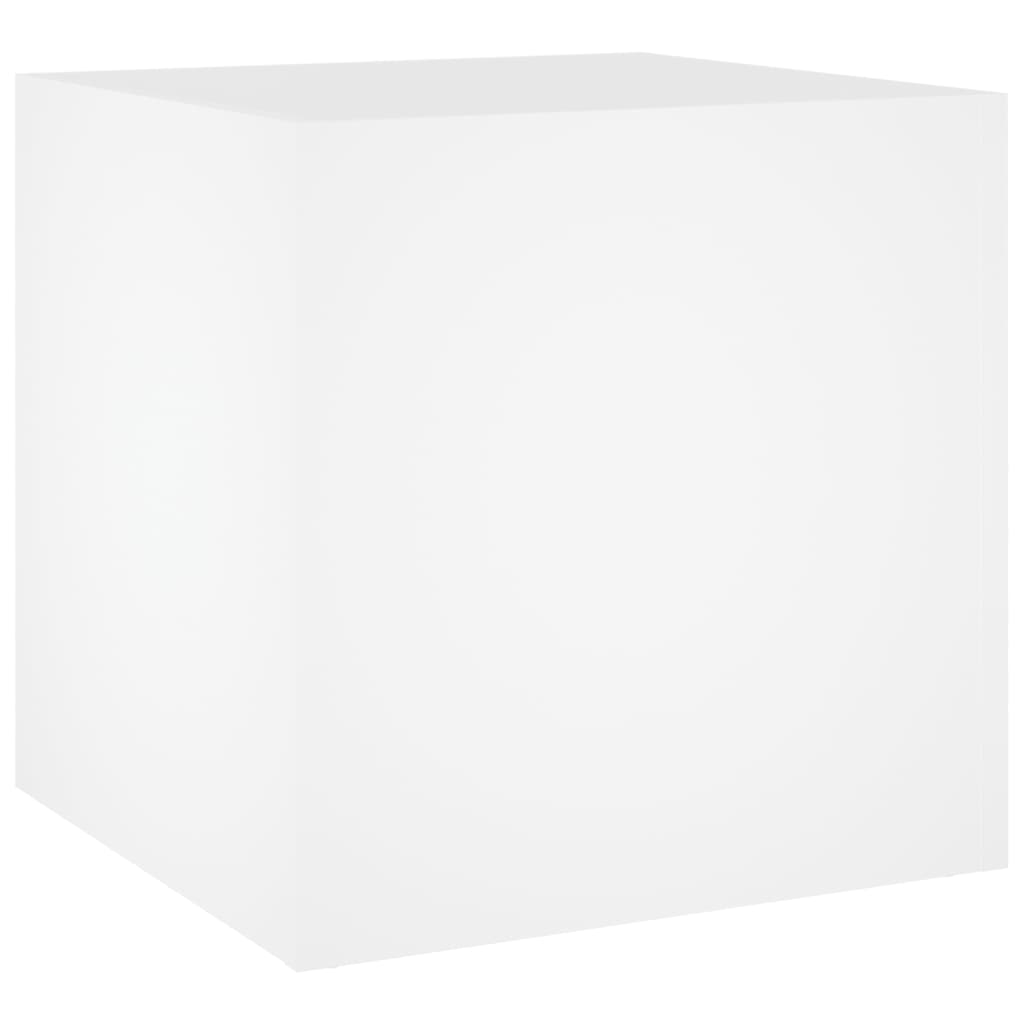 vidaXL Ζαρντινιέρα Λευκή 40 x 40 x 40 εκ. από Επεξεργασμένο Ξύλο